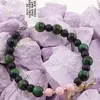 Bratara Ochi de tigru verde sfere 8mm, Onix mat si Coral roz sfere 6mm, imagine 3