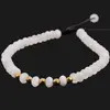 Bratara pe nod culisant Piatra Lunii discuri fatetate 6mm cu cinci sfere fatetate Hematit auriu 4mm, imagine 2