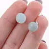 Cercei cu surub Acvamarin semisfere 8mm, imagine 5