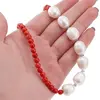 Colier Coral rosu sfere 5mm, Perle de cultura 12mm si Tanzanit discuri 3mm, imagine 4