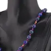 Colier Lapis Lazuli cu Rubin sfere fatetate si elemente din inox, 4-8mm, imagine 5