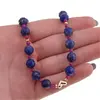 Colier Lapis Lazuli cu Rubin sfere fatetate si elemente din inox, 4-8mm, imagine 6