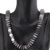 Colier Piatra lunii discuri fatetate 12mm, Perle de cultura sfere 10mm si Lapis Lazuli discuri fatetate 3mm, imagine 4