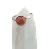 Inel reglabil Goldstone maro, 8mm