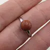 Inel reglabil Goldstone maro, 8mm, imagine 5
