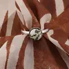 Inel reglabil Jasp Dalmatian, 8mm, imagine 2