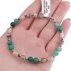 Bratara Agat verde mat sfere si Agat natural fatetat, 6mm, imagine 4