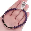 Bratara Ametist sfere 5mm si Goldstone albastru sfere 3mm, imagine 4