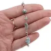 Bratara Larimar si metal argintiu, 7-9mm, imagine 4