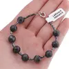 Bratara Larvikit sfere 8mm si Hematit 2mm, imagine 4