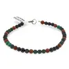 Bratara Malachit sfere fatetate si Goldstone sfere, 4mm, imagine 2