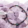 Bratara Malachit sfere fatetate si Goldstone sfere, 4mm, imagine 3