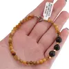 Bratara Ochi de tigru galben si Goldstone albastru sfere 4-8mm cu Hematit auriu 2mm, imagine 4