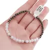 Bratara Pirita sfere fatetate 3mm si Piatra Lunii sfere 4mm cu bumbi, imagine 4