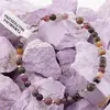 Bratara Turmalina multicolora sfere 4-5mm cu bumbi argintii, imagine 3