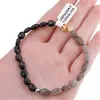 Bratara Turmalina neagra si Labradorit neuniform 6-8mm, imagine 4
