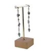 Cercei cu surub Larimar si metal argintiu, 7-9mm, imagine 3