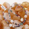 Colier Mix cristale discuri fatetate 4mm si Selenit sfere 10mm, imagine 4