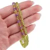 Colier Peridot discuri fatetate 4-5mm si Ametist discuri fatetate 6mm cu bumbi aurii, imagine 5