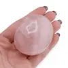 Palm Stone cristal natural Cuart roz, 60-90g, imagine 5