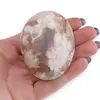 Palm Stone cristal natural Agat Flower, 70-100g, imagine 6