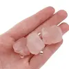 Pandantiv cristal natural brut Cuart roz, 20-25mm, imagine 5