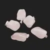 Pandantiv cristal natural rulat Cuart roz, 15-20mm, imagine 2