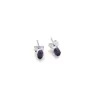 Cercei cu surub si montura ovala din argint 925, Ametist 5mm x 3mm, imagine 2