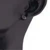 Cercei cu surub si montura ovala din argint 925, Labradorit 5mm x 3mm, imagine 3