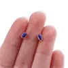 Cercei cu surub si montura ovala din argint 925, Lapis Lazuli 5mm x 3mm, imagine 4
