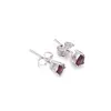 Cercei cu surub si montura picatura din argint 925, Granat 6mm x 4mm