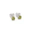 Cercei cu surub si montura rotunda din argint 925, Peridot - 5mm, imagine 2