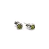 Cercei cu surub si montura rotunda din argint 925, Peridot 6mm, imagine 2