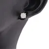 Cercei cu surub si montura rotunda din argint 925, Piatra lunii - 5mm, imagine 3