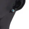 Cercei cu surub si montura rotunda gravata din argint 925, Turcoaz - 5mm, imagine 3
