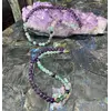 Colier Ametist si Fluorit sfere 8mm cu bumb argintiu, imagine 5