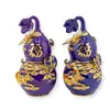 Statueta Feng Shui din metal set cu 2 Wu Lou-uri si lilieci pentru cele cinci binecuvantari, 2025