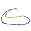 Colier Ametist sfere si Peridot banuti, 4-5mm, imagine 2