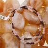 Colier Cuart roz sfere fatetate si Granat sfere, 3-4mm, imagine 4