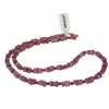 Colier Granat patratele 4mm si sfere 3mm, imagine 2