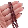 Colier Granat patratele 4mm si sfere 3mm, imagine 5