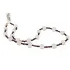 Colier Granat sfere 3mm si Cuart roz cub fatetat 7mm, imagine 2