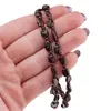 Colier Granat sfere 3mm si oval neuniform 6-9mm, imagine 5
