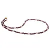 Colier Granat sfere si Cuart roz sfere fatetate, 3-4mm, imagine 2