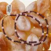 Colier Granat sfere si Cuart roz sfere fatetate, 3-4mm, imagine 4