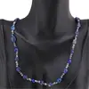 Colier Lapis Lazuli neuniform si sfere, 3-10mm, imagine 3