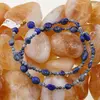 Colier Lapis Lazuli neuniform si sfere, 3-10mm, imagine 4