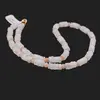 Colier mix Piatra lunii alba discuri 5-6mm si Piatra lunii piersica sfere 4mm, imagine 2
