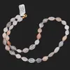 Colier mix Piatra Lunii oval fatetat si Ametist lavanda sfere, 3-12mm
