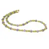 Colier Peridot discuri fatetate 4mm si Ametist discuri fatetate 6mm, imagine 2